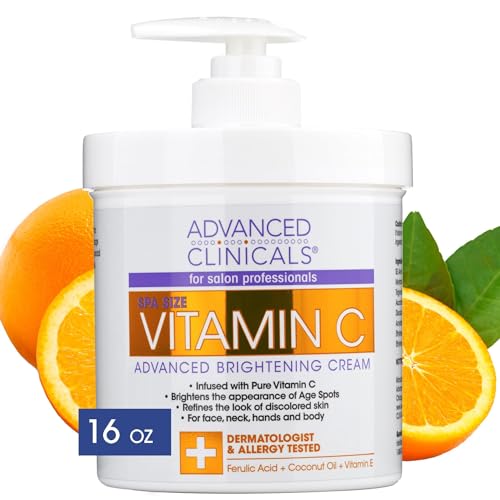 Advanced Clinicals Vitamin C Face & Body Cream Moisturizing Skin Care Lotion, Anti Advanced Clinicals Au supplements