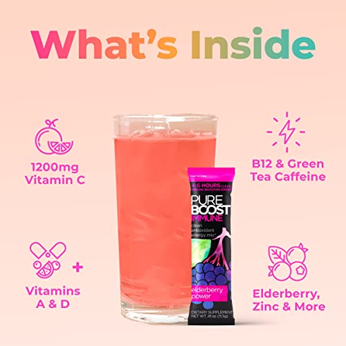 Pureboost Immune Clean Energy Drink Mix: Immunity Supplement with Elderberry Pureboost Au supplements
