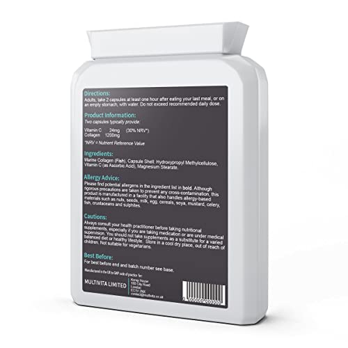 Marine Collagen Capsules - 1200mg Daily Serving Multivita Au supplements