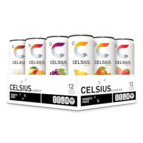 CELSIUS Assorted Flavors Official Variety Pack, Functional Essential Energy Drinks, 12 Fl Oz CELSIUS Au supplements