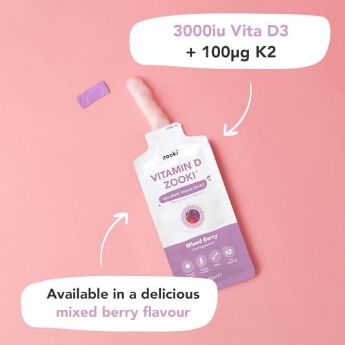 Zooki 3000iu Liposomal Vitamin D3 + K2 Liquid Sachets | 4X Higher Absorption Clinically Proven yourzooki Au supplements