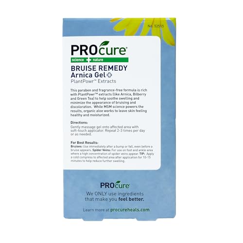 PROcure Arnica & MSM Bruise Remedy Gel – Paraben-Free, Unscented Arnica Montana Gel for Bruising, Spider Veins & Skin Discoloration – 2 Pack PROcure Au supplements