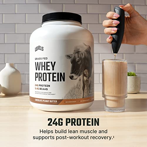 Levels Grass Fed 100% Whey Protein, No GMOs, Chocolate Peanut Butter, 5LB Levels Nutrition Au supplements