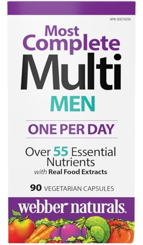 Webber Naturals Men's Most Complete Multi, 90 Vegetarian Capsules Webber Naturals Au supplements