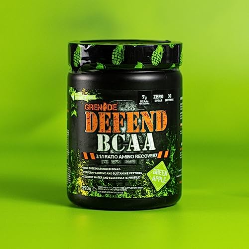 Grenade Defend BCAA Powder, Green Apple, 390 g (7 g BCAA's Per Serving - 30 Servings Grenade Au supplements