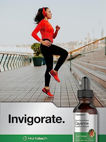 Cayenne Pepper Liquid Extract | 2 fl oz | Vegetarian, Non-GMO, Gluten Free Supplement Horbäach Au supplements