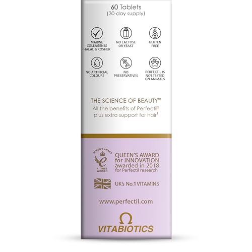 Perfectil Vitabiotics Multivitamin | Hair Growth and Thickening Formula | Supports Thicker, Healthy Hair | Vitamin D, E, Collagen, Biotin, and More Perfectil Au supplements