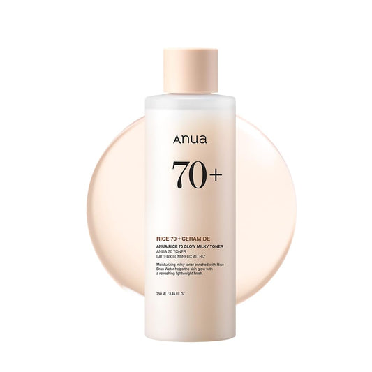 Anua Rice 70 Glow Milky Toner, Glass & Dewy Skin, Hydrating & Barrier Care, Rice Water ANUAUS supplements