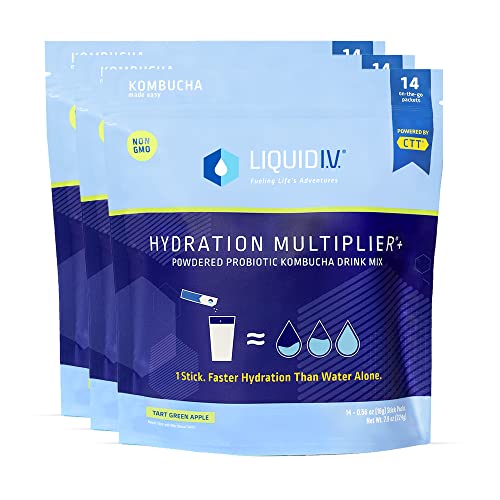 Liquid I.V. Hydration Multiplier + Probiotic Kombucha - Tart Green Apple - Hydration Powder Liquid I.V. Au supplements