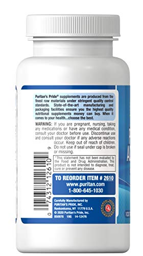 Puritan's Pride Probiotic Acidophilus Tablets, White, 100 Count Puritan's Pride Au supplements