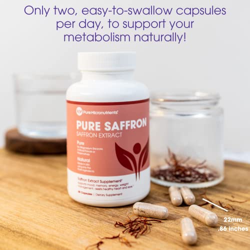 Saffron Supplements - 100% Pure Saffron Extract Capsules - Boost Energy & Mood Pure Micronutrients Au supplements