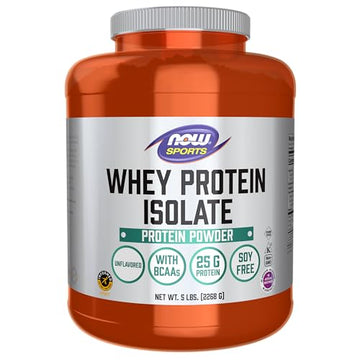 NOW Sports Nutrition, Whey Protein Isolate, 25 g With BCAAs, Unflavored Powder NOW Au supplements