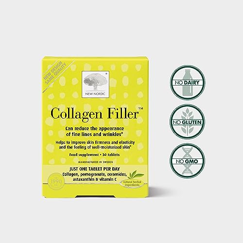 New Nordic Skin Care Collagen Filler 60 Tablets - Reduce The Formation of Wrinkles with Marine Collagen New Nordic Ltd Au supplements