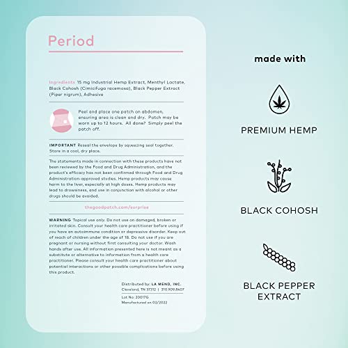 The Good Patch Menstrual and Period Support - Sustained Release Plant Powered Period Patch The Good Patch Au supplements