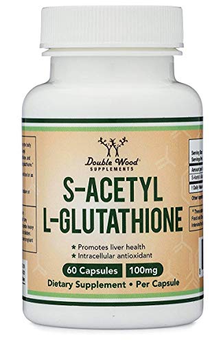 S-Acetyl L-Glutathione Capsules - 100mg, Manufactured and Tested in The USA, 60 Count Double Wood SupplementsAU supplements