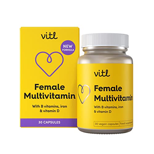Vitl Female Multivitamin & Minerals Supplement - 30 Vegan Capsules - 21 Essential Active VITL Au supplements