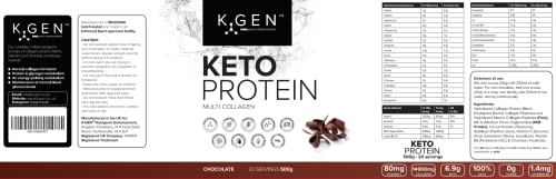 K-GEN™ Keto Collagen Protein Powder Natural Multi Collagen Chocolate Blend, Coconut MCT Vitamin C+B6 K GEN ketogenic enhancement Au supplements