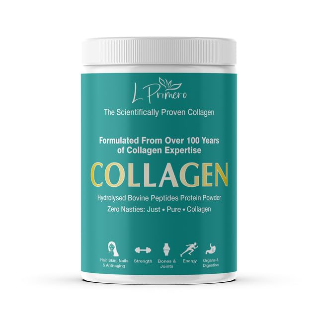 L Primero Collagen Peptides Powder 400g, Hydrolysed Unflavoured, Grass-Fed Bovine Bioactive Protein, Highly absorbable 18 Amino Acids, Keto L Primero Au supplements