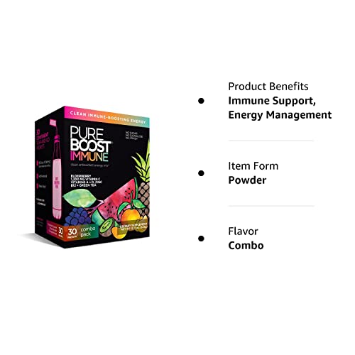 Pureboost Immune Clean Energy Drink Mix: Immunity Supplement with Elderberry Pureboost Au supplements