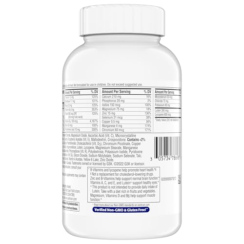 Centrum Minis Silver Multivitamin for Men 50 Plus, Multivitamin/Multimineral Supplement, Vitamin D3, B-Vitamins and Zinc, Non-GMO Ingredients Centrum Au supplements
