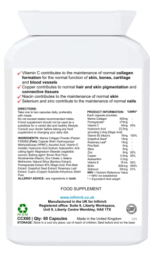 InfiniVit Marine Collagen Plus Blend Capsules - Hair Growth Enhancer with Enriched Vitamin C and Vitamin E InfiniVit Au supplements