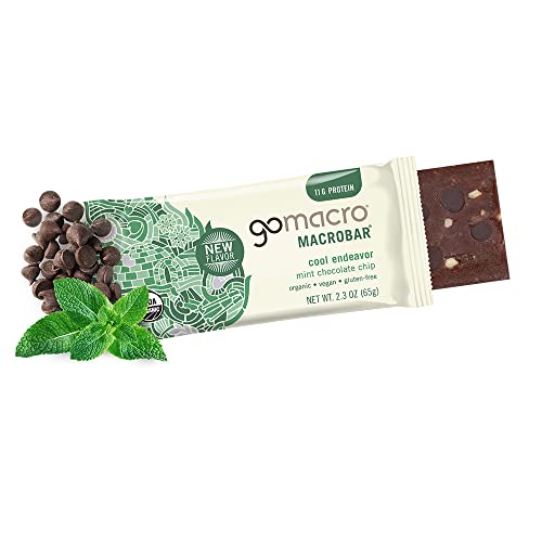 GoMacro MacroBar Organic Vegan Protein Bars - Mint Chocolate Chip, 2.3 Ounce Bars GoMacro Au supplements
