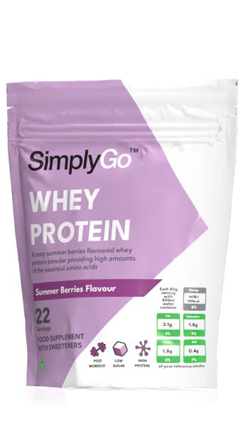 SimplyGo Whey Protein Powder | 900g | Simply Add 30g to Water, Juice or Shakes Simply Supplements Au supplements
