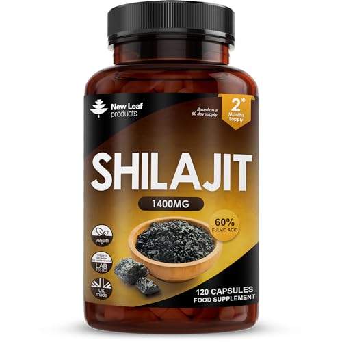Shilajit Capsules 1400mg 60% Fulvic Acid Pure Shilajit - High Strength Himilayan Shilajit NEW LEAF PRODUCTS Au supplements