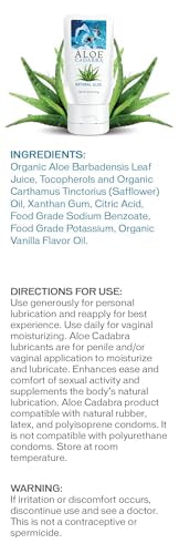 Aloe Cadabra Natural Water Based Personal Lube, Organic Lubricant for Her, Him & Couples, Unscented Aloe Cadabra Au supplements