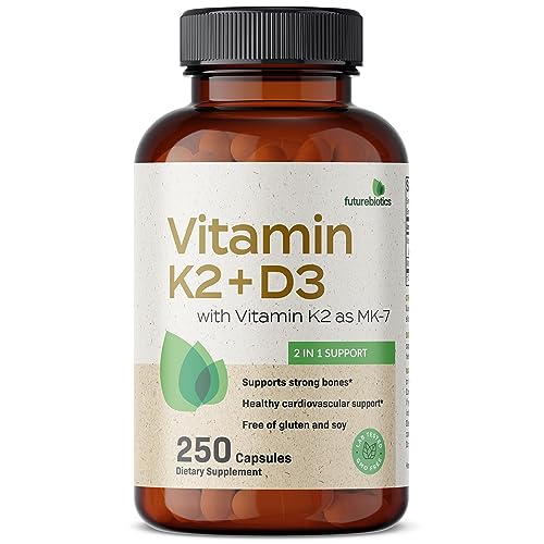 Futurebiotics Vitamin K2 (MK7) with D3 Supplement - Non-GMO Formula - 5000 IU Vitamin Futurebiotics Au supplements