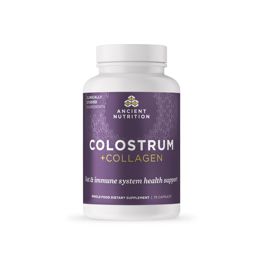 Ancient Nutrition Colostrum Superfood + Collagen, Grass Fed Bovine Colostrum, Fermented Eggshell Membrane Collagen, Supports Healthy Gut Ancient NutritionUS supplements
