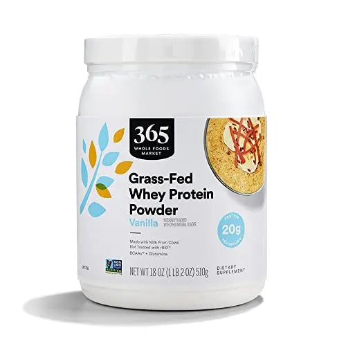 365 by Whole Foods Market, Vanilla Grass Fed Whey Protein, 18 Ounce 365 by Whole Foods MarketAU supplements
