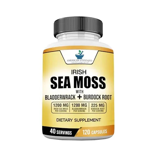 American Standard Supplements Irish Sea Moss 1200mg, Bladderwrack 1200mg American Standard SupplementsAU supplements