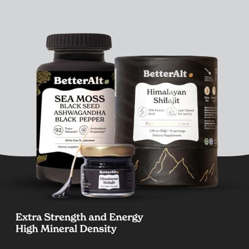 Better Alt Energy Duo with Pure Himalayan Shilajit Resin 30 gm & Sea Moss Capsules Better Alt Au supplements