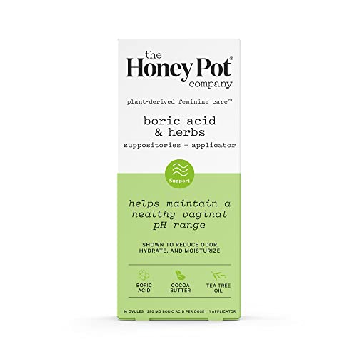 The Honey Pot Company 7 Day Boric Acid & Herbs Suppositories - Maintains and Balances Healthy The Honey Pot Company Au supplements