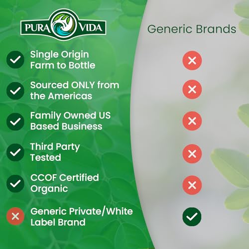 PURA VIDA MORINGA Moringa Powder Organic Single Origin - Premium 100% Leaf Powder PURA VIDA MORINGA Au supplements