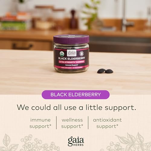 Gaia Herbs Black Elderberry (Sambucus Nigra) Extra Strength Gummies Gaia Herbs Au supplements