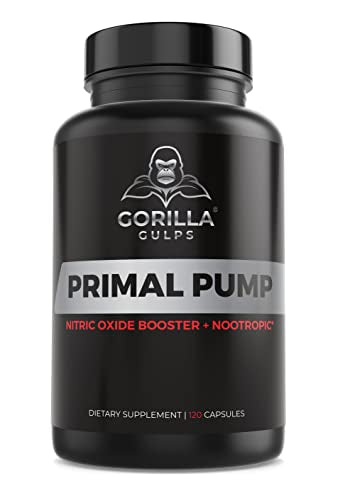 Gorilla Gulps - Primal Pump Nitric Oxide Supplement Nootropic 1500mg Nitrosigine L Gorilla Gulps Au supplements