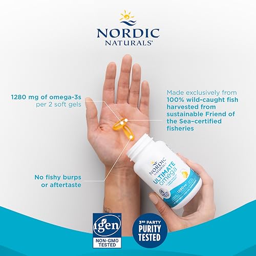 Nordic Naturals Ultimate Omega, Lemon Flavor - 60 Soft Gels - 1280 mg Omega-3 Nordic Naturals Au supplements