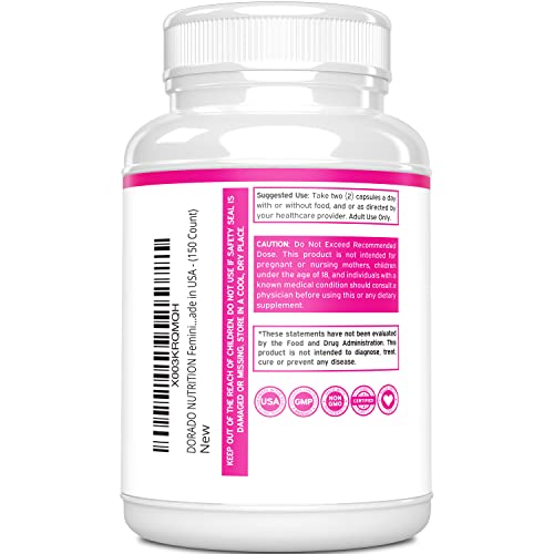 Vaginal Moisturizer & Vaginal Dryness Supplement (150 Capsules) Support Vaginal Wetness & Health DORADO NUTRITION Au supplements
