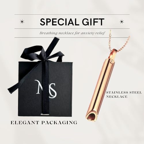 Mariscal Anxiety Breathing Necklace - Rose Gold Anti Anxiety Necklace Breathing for Women and Men Mariscal Store Au supplements