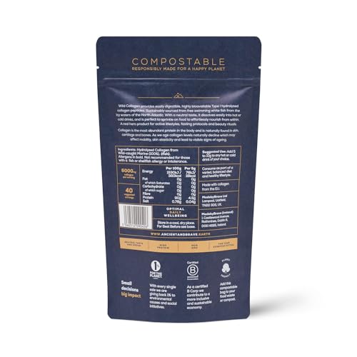 Ancient + Brave Wild Collagen 200g - Wild Caught Marine Collagen Powder - 100% Hydrolysed Collagen Peptides (Fish) Ancient + Brave Au supplements