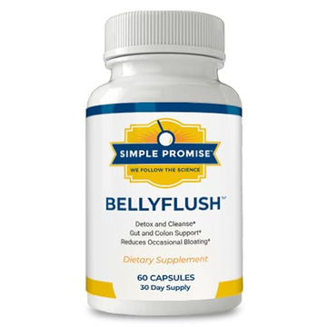 Simple Promise - BellyFlush - Detox and Colon Cleanse - Supports Digestive Health, 60 Capsules Simple Promise Au supplements