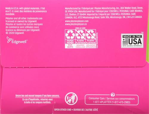 Playtex Sport Tampons, Regular Absorbency, Fragrance-Free - 48ct (Packaging May Vary) PLAYTEX Au supplements