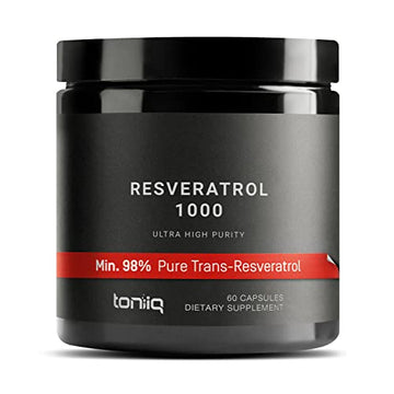 Ultra High Potency Third-Party Tested Trans Resveratrol 1000mg - 98% Pure Toniiq Au supplements