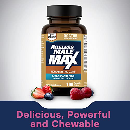 Ageless Male Max Chewable Nitric Oxide Booster Supplement for Men – High Potency New Vitality Au supplements