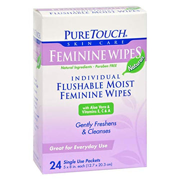 Puretouch Feminine Wipes Flushable - 24 Wipes PureTouch Au supplements