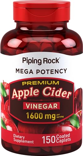 Piping Rock Apple Cider Vinegar Pills | 1600mg | 150 Caplet Capsules | High Potency Piping Rock Au supplements