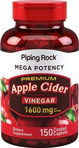 Piping Rock Apple Cider Vinegar Pills | 1600mg | 150 Caplet Capsules | High Potency Piping RockAU supplements