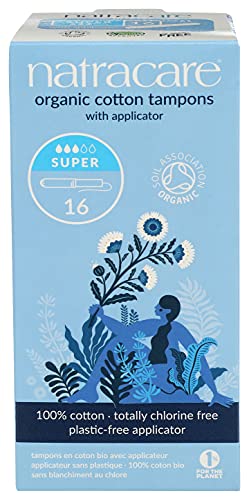 Natracare Organic Cotton Super Tampons with Cardboard Applicator, Plastic Free, Chlorine Free NATRACARE Au supplements